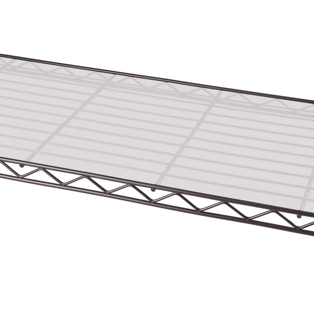 Dark Bronze 4-Tier Steel Wire Shelving Unit with Liners