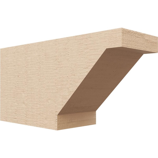 Ekena Millwork 4-in. x 6-in. x 12-in. Burlington Woodgrain, Primed Tan Timberthane Polyurethane Rafter Tail Brace