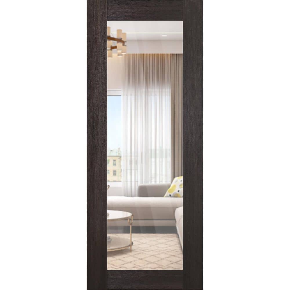 Vona 207 24 in. x 96 in. Veralinga Oak Full Lite Clear Glass Composite Solid Core Wood Interior Door Slab price history on PriceWatchPro