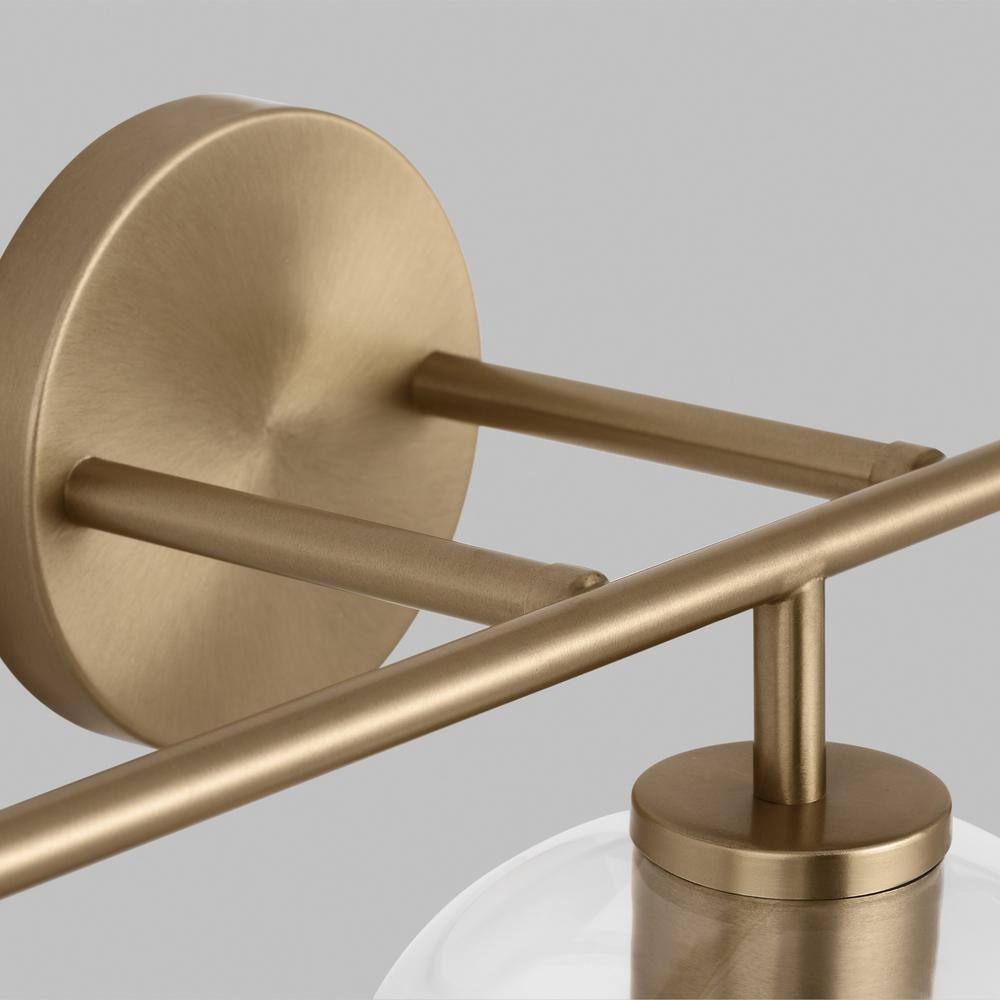 Orley Satin Brass 26.5" Vintage Industrial Vanity Light