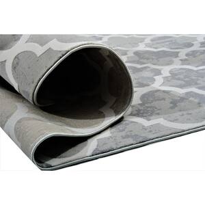 Silvia Grey (5 ft. x 8 ft.) - 5 ft. 3 in. x 7 ft. 6 in. Modern Abstract Area Rug