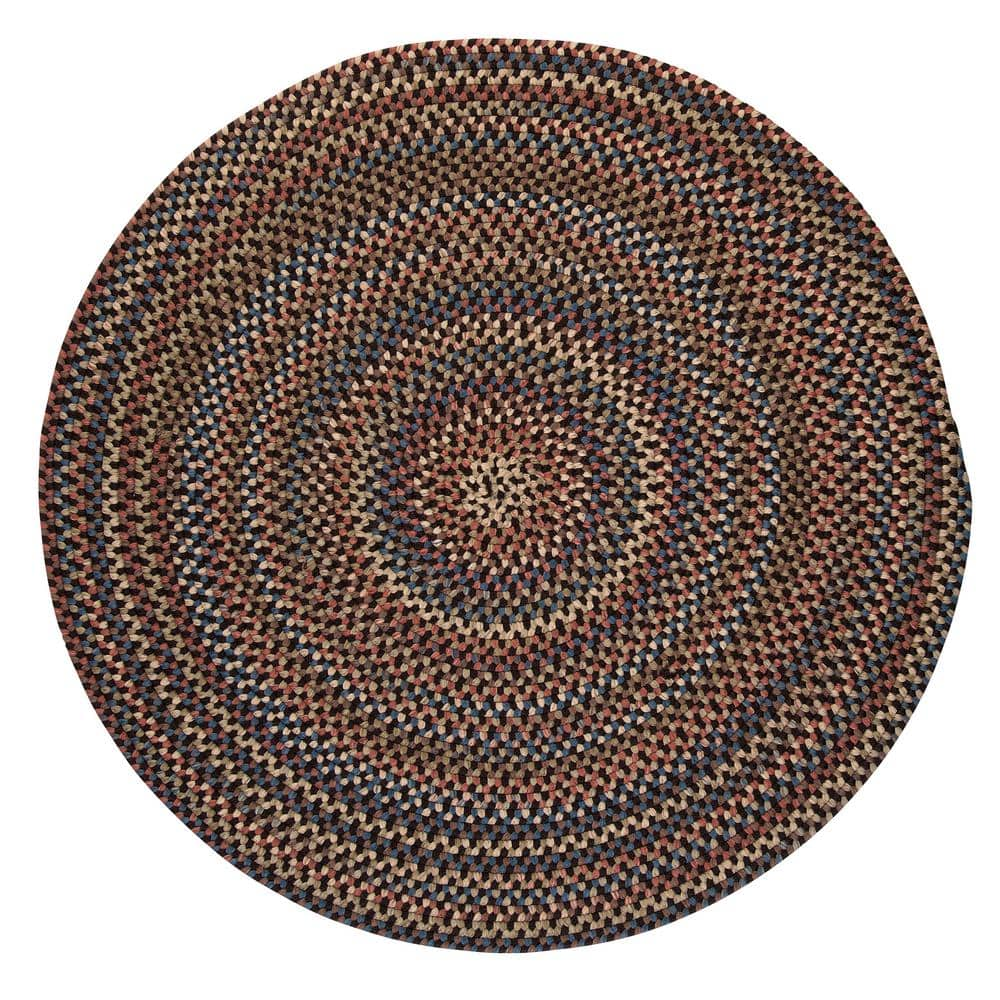 Colonial Mills Cedar Cove Dark Brown 9 ft. x 9 ft. Cabin Round Area Rug ...