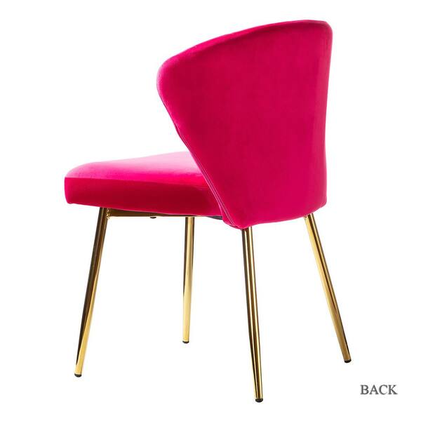 fuchsia pink velvet dining chairs