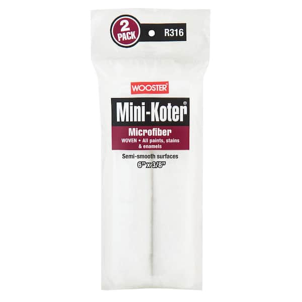 Wooster 6 in. x 3/8 in. Mini-Koter Microfiber Roller (2-Pack)