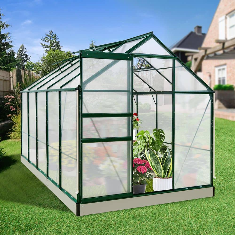 COOS BAY 6ft.x 10ft.x 7ft. Walk-in Polycarbonate Greenhouses for