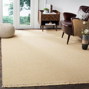 Montauk Ivory/Yellow 9 ft. x 12 ft. Solid Area Rug