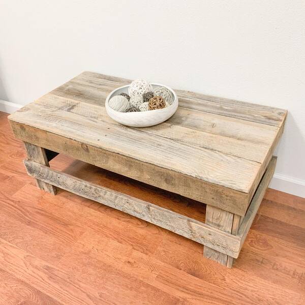 Del Hutson Designs 39 In Natural, How To Build A Barnwood Coffee Table