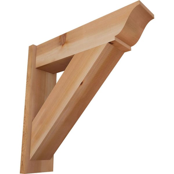 Ekena Millwork 8 in. x 28 in. x 28 in. Traditional Smooth Western Red Cedar Outlooker