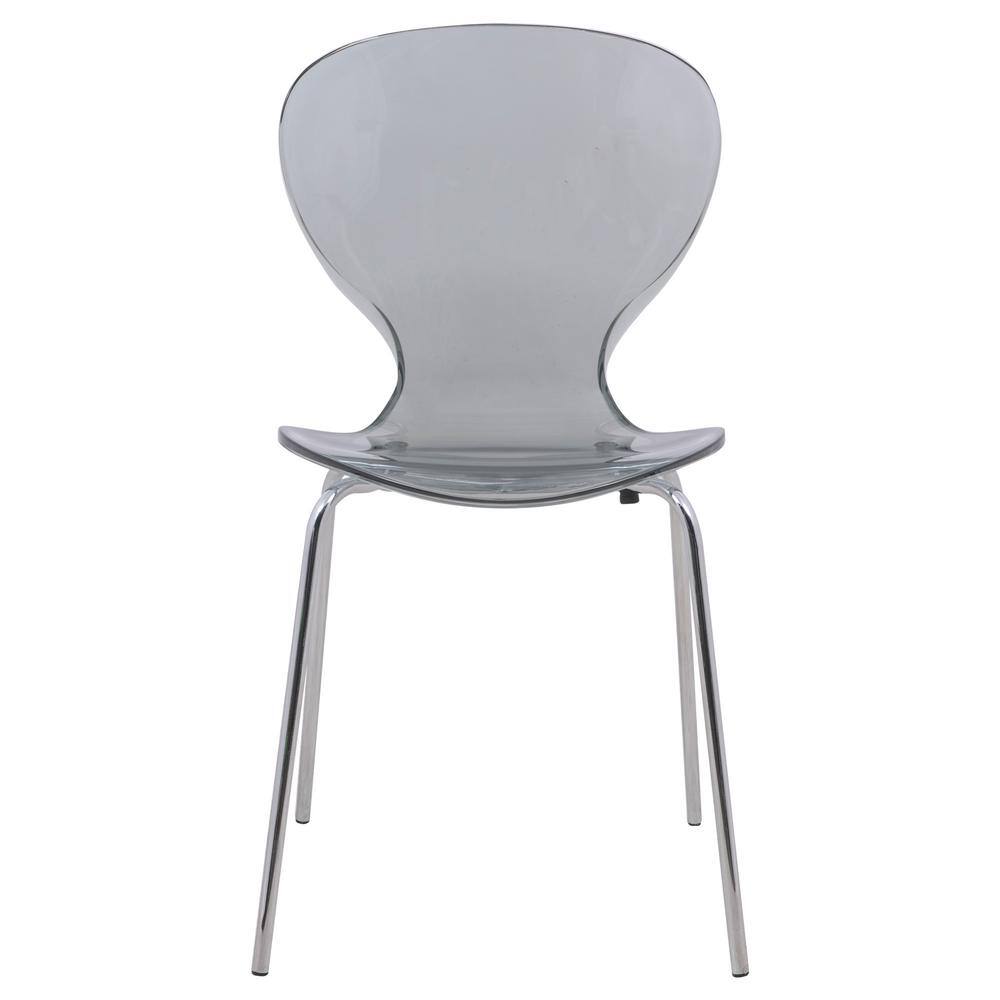 Modern Transparent Black Acrylic Dining Side Chair