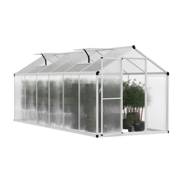 VEIKOUS 6 ft. W x 12 ft. D Polycarbonate Walk-in Greenhouse for