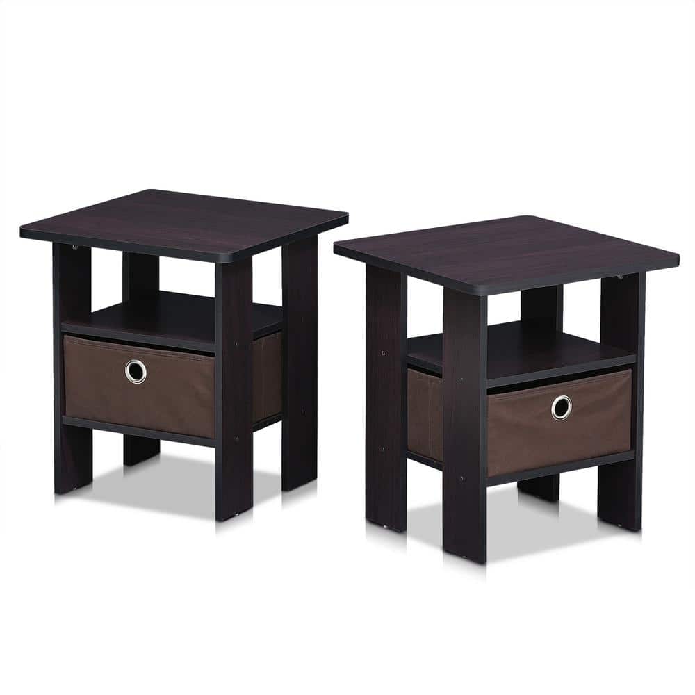 Home Living Espresso Storage End Table (Set of 2) - thumbnail 5