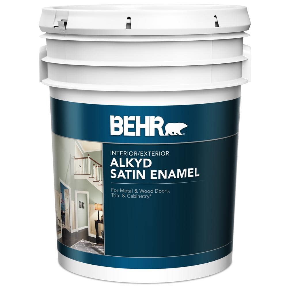 5 gal. Deep Base Urethane Alkyd Satin Enamel Interior/Exterior Paint