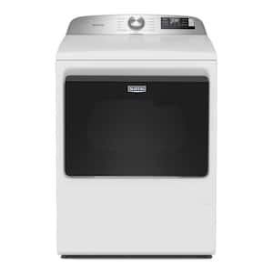 7.4 cu. ft. vented Top Load Electric Dryer in White with Extra Power