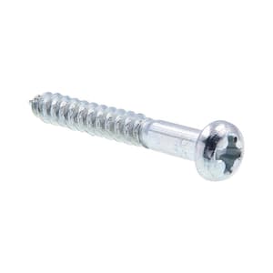 #5 x 1 in. Zinc Plated Steel Phillips Drive Round Head Wood Screws (50-Pack)