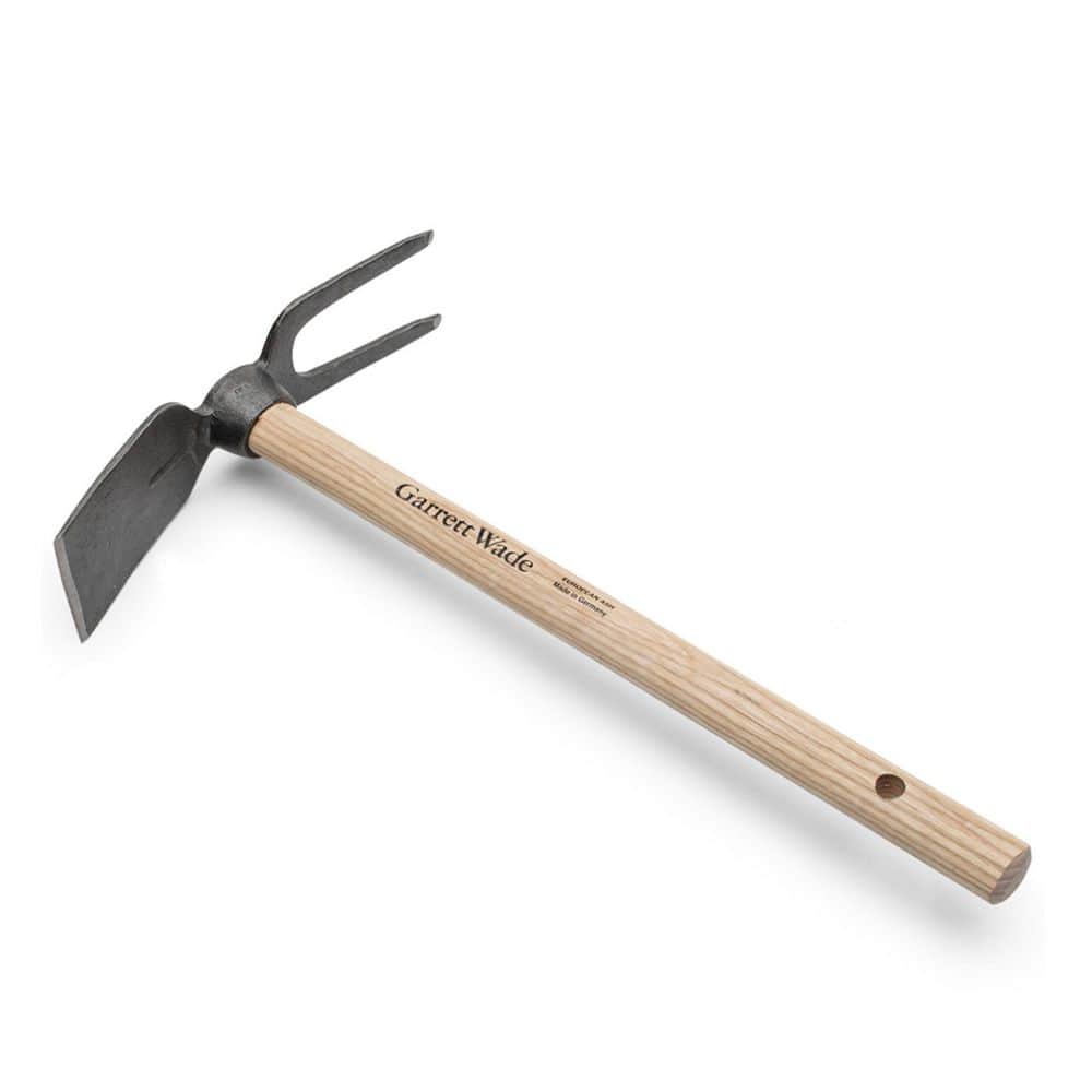 Azada De Jardín Pequeña Con Pico Y Rastrillo, De Acero De Alta Dureza, Mango De 38.5 Cm, Multiusos Para Cavar, Desherbar, Abonar Y Trasplantar En Huertos Y Jardines