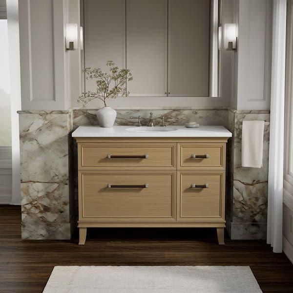 KOHLER Artifacts 48 in. Single Sink Bath Vanity Cabinet without Top in Weathered Oak
