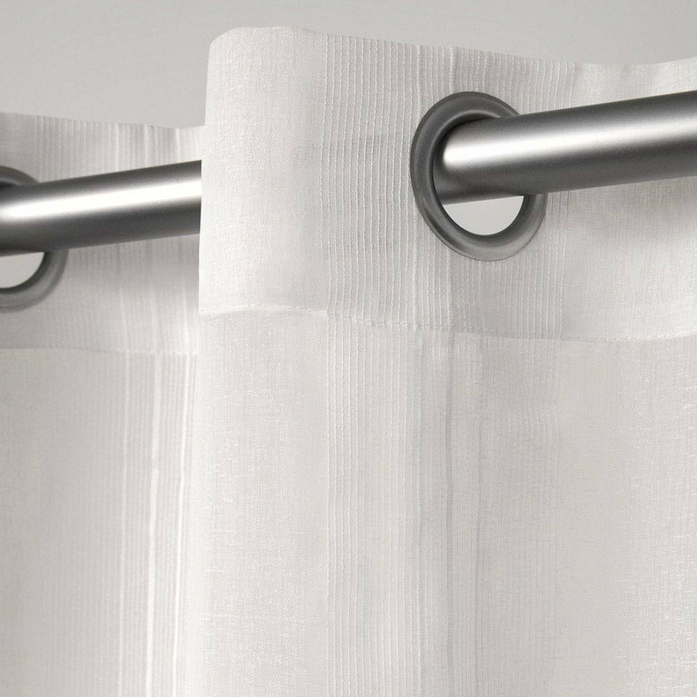 Ivory Sheer Polyester Grommet Top Window Panel Pair, 54" x 108"