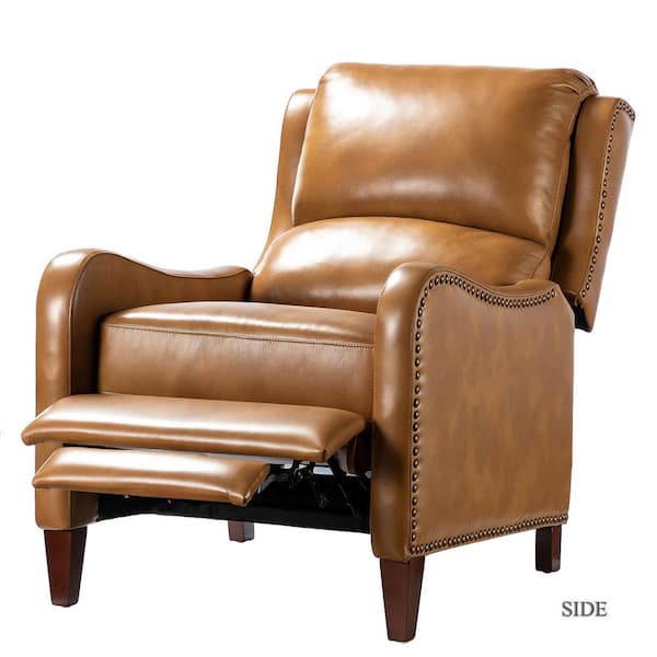 camel leather recliner chair