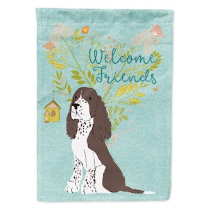 11 in. x 15-1/2 in. Polyester Welcome Friends Brown Springer Spaniel 2-Sided 2-Ply Garden Flag