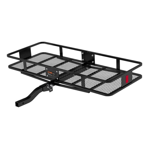 CURT 60 in. x 24 in. CURT Steel Cargo Carrier Hitch Basket (Folding 2 in. Shank, 500 lb. Capacity)