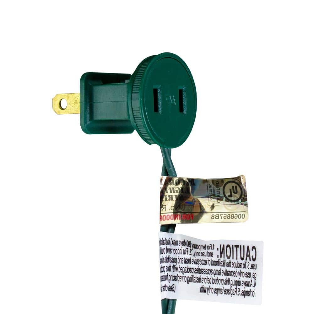 Pure White LED Wide Angle Christmas Lights with Green Wire