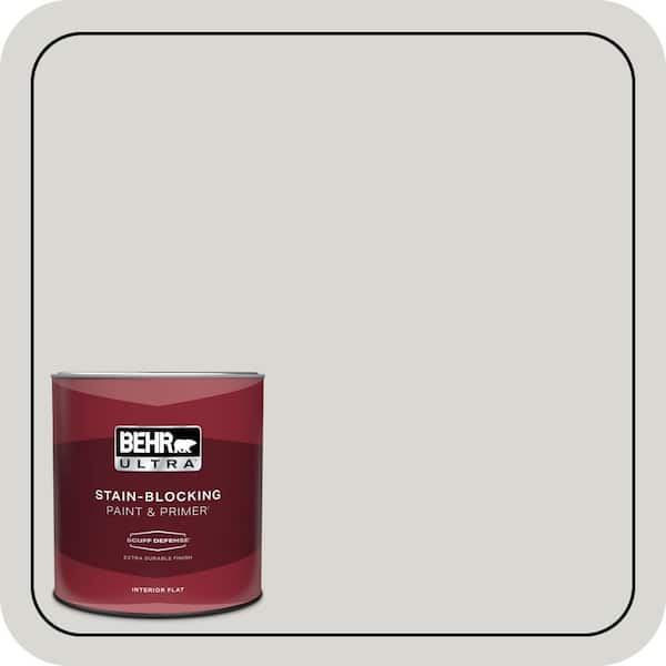 BEHR ULTRA 1 qt. #N360-1 Seagull Gray Extra Durable Flat Interior Paint & Primer