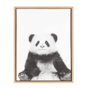 24 in. x 18 in. "Panda" by Tai Prints Framed Canvas Wall Art