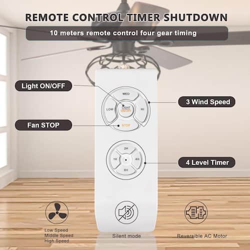 52 in. Smart Indoor Low Profile Ceiling Fan with Lights and Optional Remote, Black dubbin Ceiling Fans With Lights