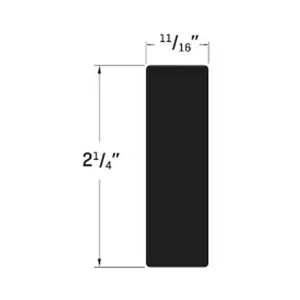 Ekena Millwork 0.625 in. D x 2.25 in. W x 6 in. L PVC Casing Sample ...