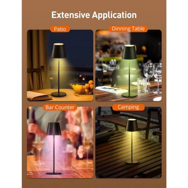 EJQ 2 Pack LED Cordless Table Lamp, Portable 6000mAh Rechargeable, Touch Control Outdoor Table - View #9