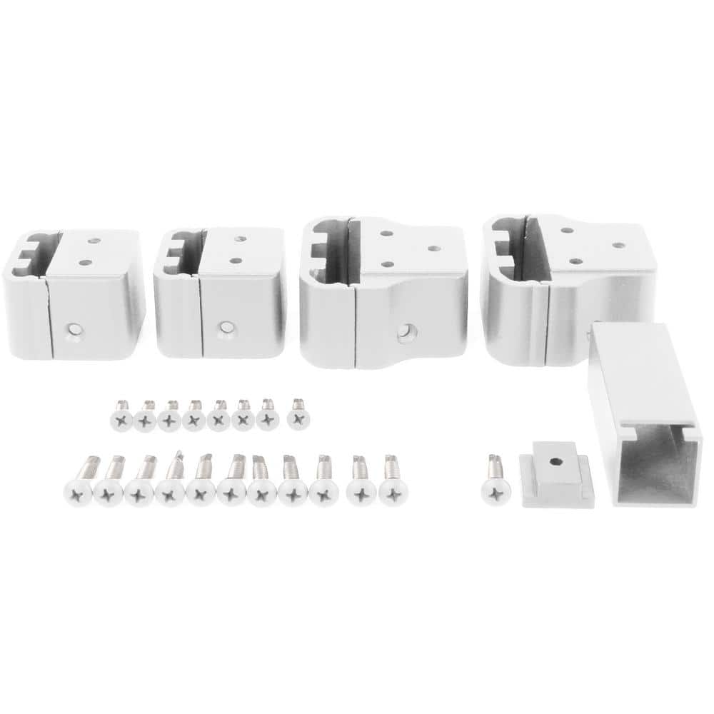 Stanford 36 in. White Aluminum Railing Kit for Decks and Porches
