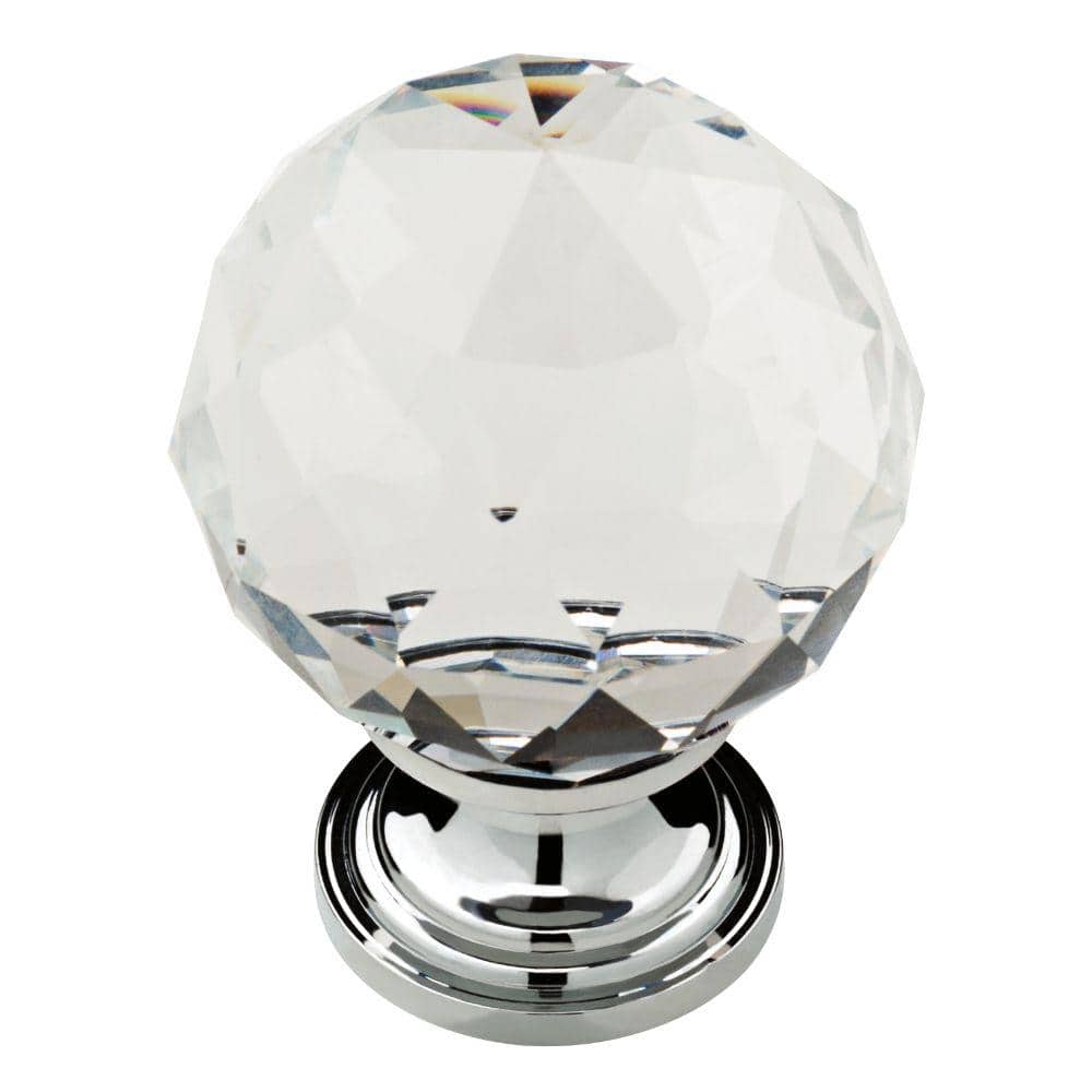 Delta Nora 1-3/16 in. (30 mm) Chrome and Crystal Round Cabinet Knob (4-Pack) -  NOR05-CHC