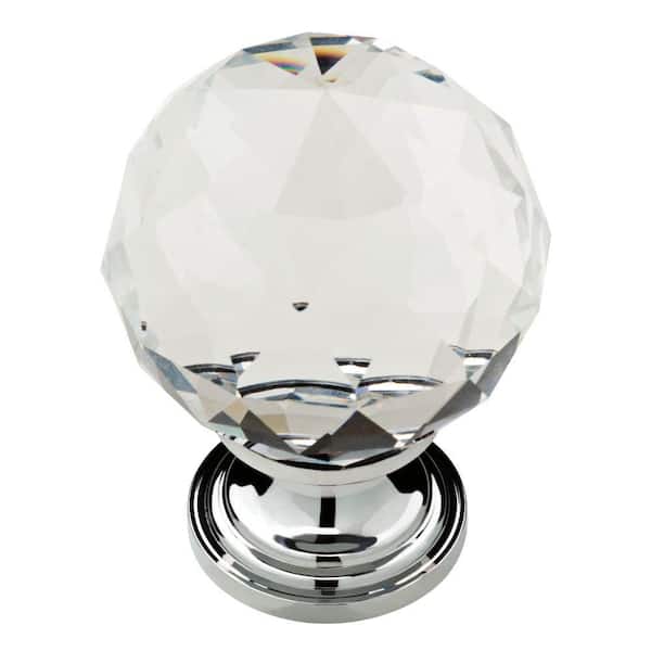 Delta Delta Nora 1-3/16 in. (30 mm) Chrome and Crystal Round Cabinet Knob (4-Pack)