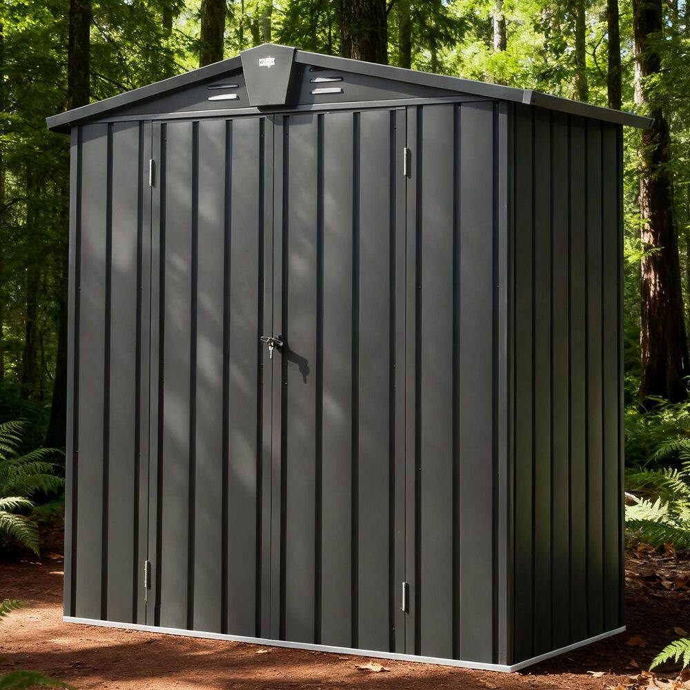 5.7 ft. x 3 ft. Metal Shed with Double Door (17.1 sq. ft. ) price history on PriceWatchPro