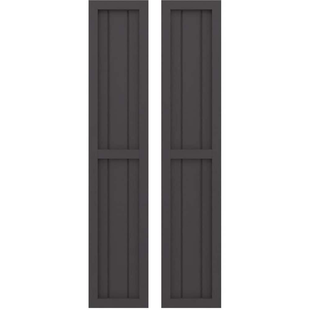 10-1/2 in. W x 51 in. H Americraft 3 Board Real Wood Two Equal Panel Framed Board and Batten Shutters Shadow Mountain price history on PriceWatchPro