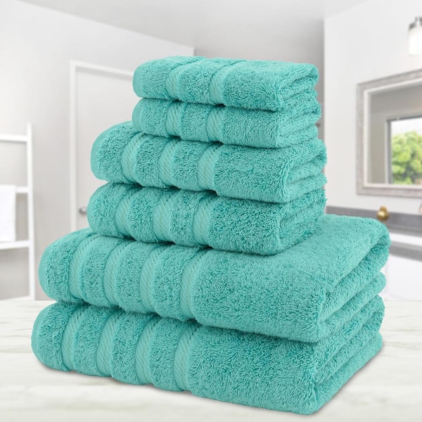 Peacock Alley Turkish Cotton 6-Piece Towel Set - Towel Set / Glacier