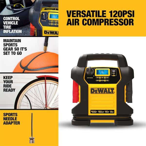 DEWALT - 1600 Peak Amp Jump Starter with Digital Compressor and USB Power Bank