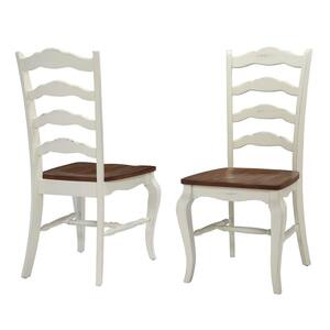 French Countryside Rubbed White Oak Dining Chair (Set of 2)