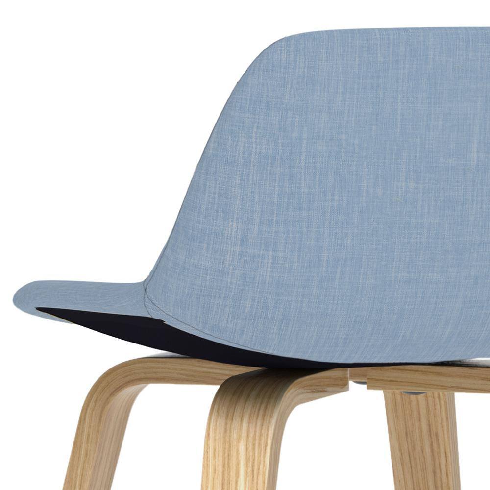 Randolph Denim Blue Bentwood Counter Stool with Chrome Finish (Set of 2)