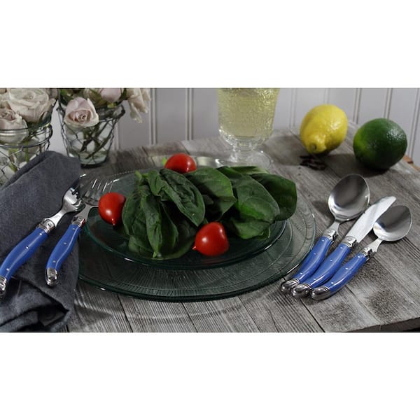 French Home Laguiole 20-Piece Stainless Steel/French Blue Flatware