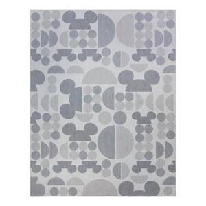 Mickey Mouse Spheres Gray 6 ft. x 9 ft. Abstract Indoor/Outdoor Area Rug