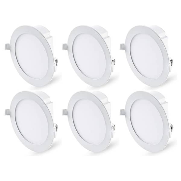 Hyperikon J-Box Downlight 6 in. 12-Watt 5000K Ne-Watt Construction or Remodel Recessed Integrated LED Kit (6-Pack)