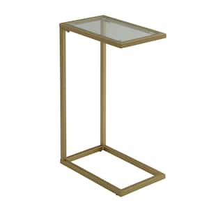Ansley Gold Glass Top Tray Table
