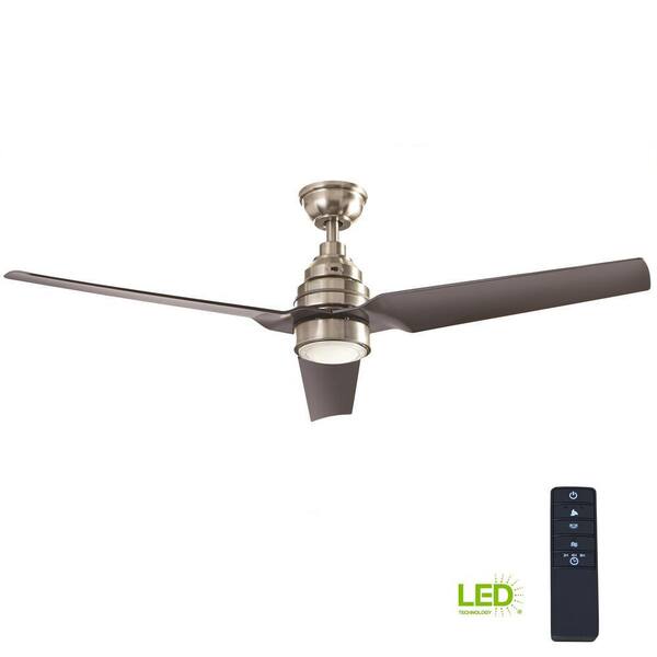 Home Decorators Collection Merryn Pointe 52 in LED Brushed Nickel Ceiling Fan 