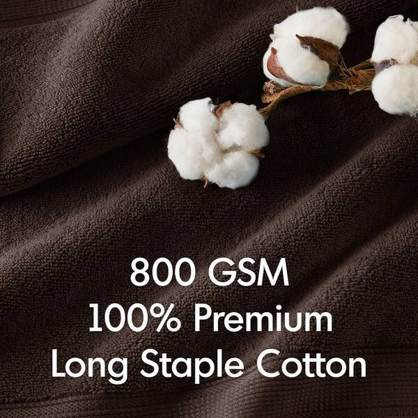 MADISON PARK Signature 800GSM 8-Piece Brown Ultra-Soft 100