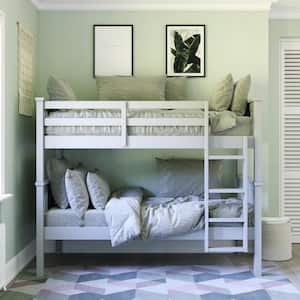 Dylan Gray Twin Over Twin Wood Bunk Bed for Kids