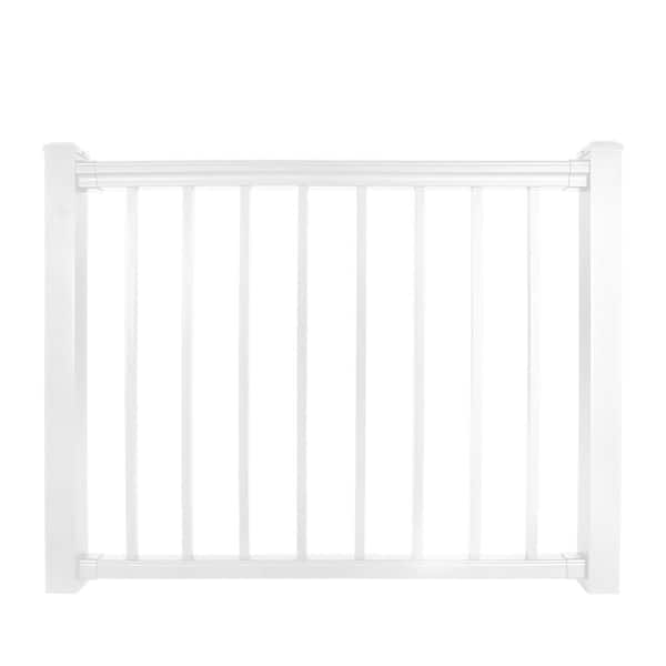 Allure Preassembled Aluminum 42 in. Gate in White
