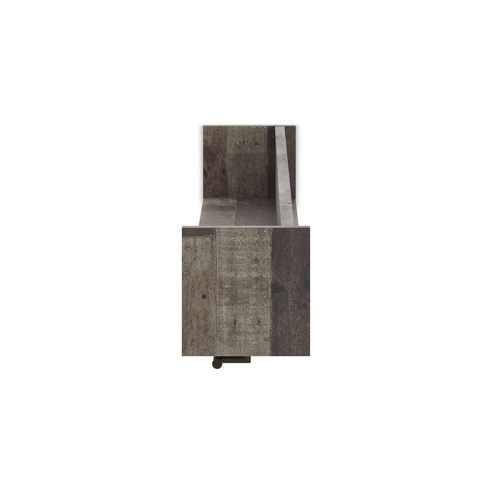Rustic Black and Gray Wall Mounted Coat Rack with Shelf