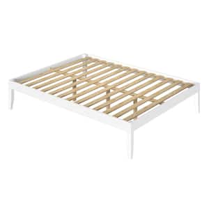 Pheba White Wood Frame Queen Platform Bed
