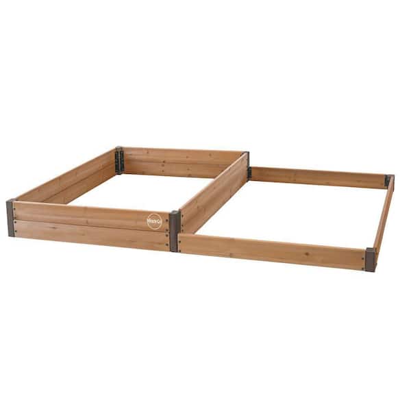 4 ft. x 8 ft. Wood 2-tier Raised Garden Bed